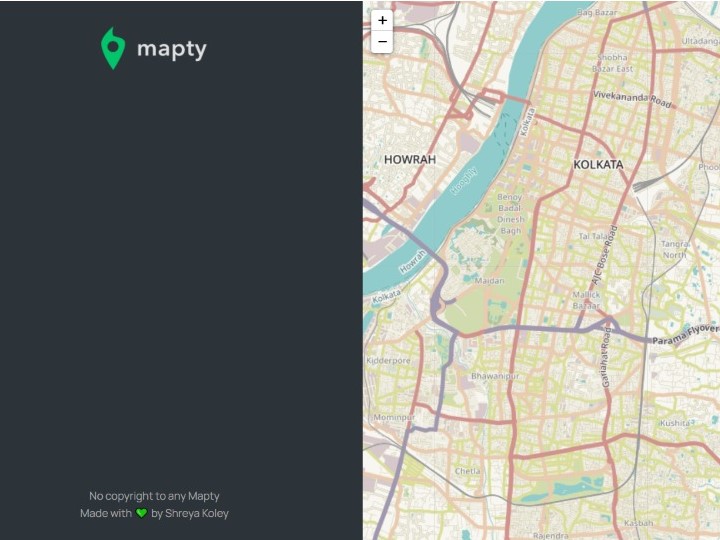 Mapty-A website for finding your location